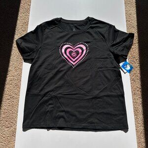 Club Pilates Hearts Tee Black